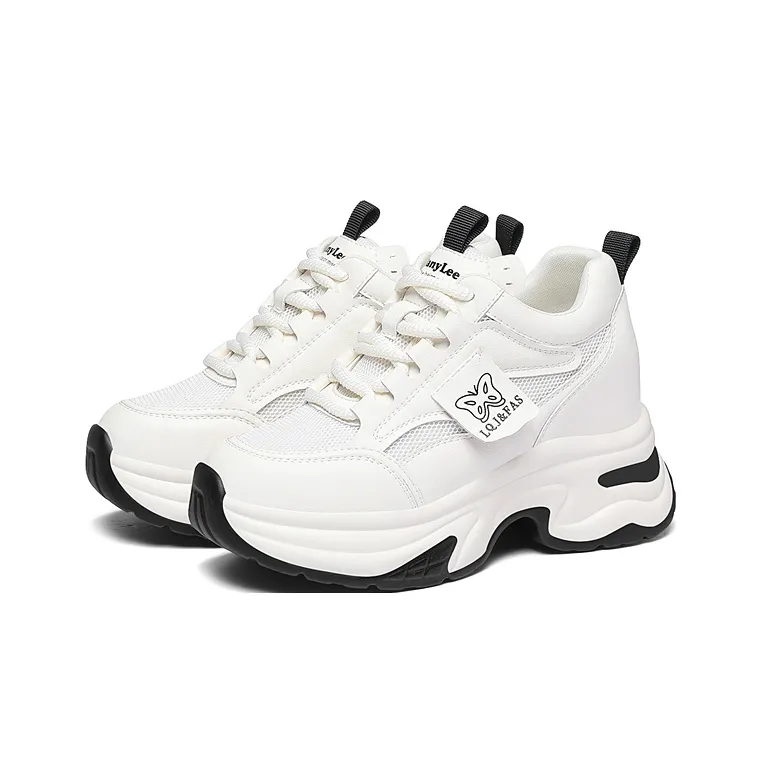 Golden Silk Rabbit Low Top Chunky Sneakers Women's-1
