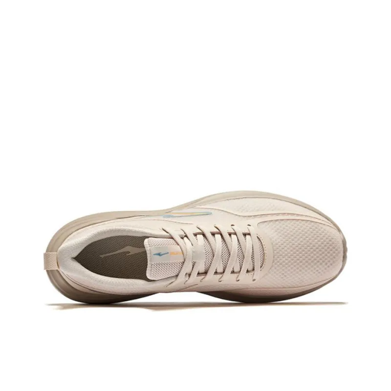 Erke Meteor Slip Resistant Cushioning And Breathable Low Top Casual Running Shoes Men's Eggnog Cream Gray-3