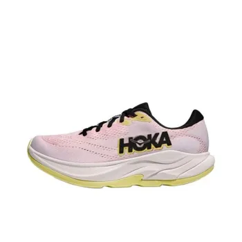 HOKA ONE ONE RINCON 4 Anti Slip Wear Resistant Low Top Running Shoes Women's Pink Yellow