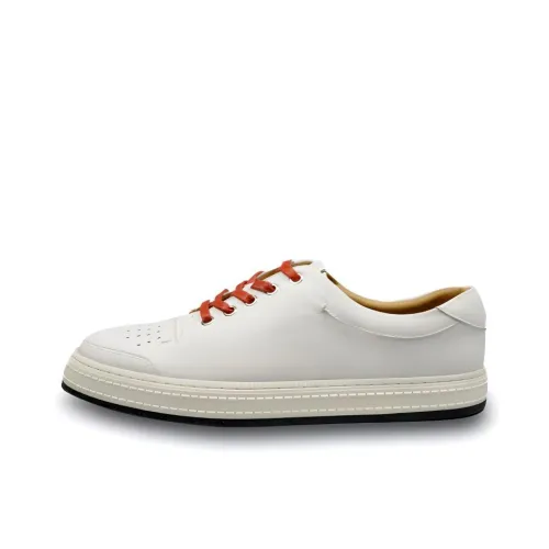 ANTONIO BAREZZI Cushioning Anti Slip Wear Resistant Breathable Moisture Wicking Low Top Casual Shoes Men's White
