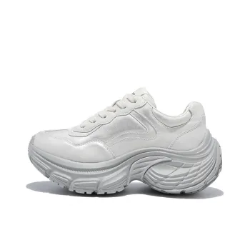 CHERRY&KALIKA Low Top Chunky Sneakers Women's Champagne Silver