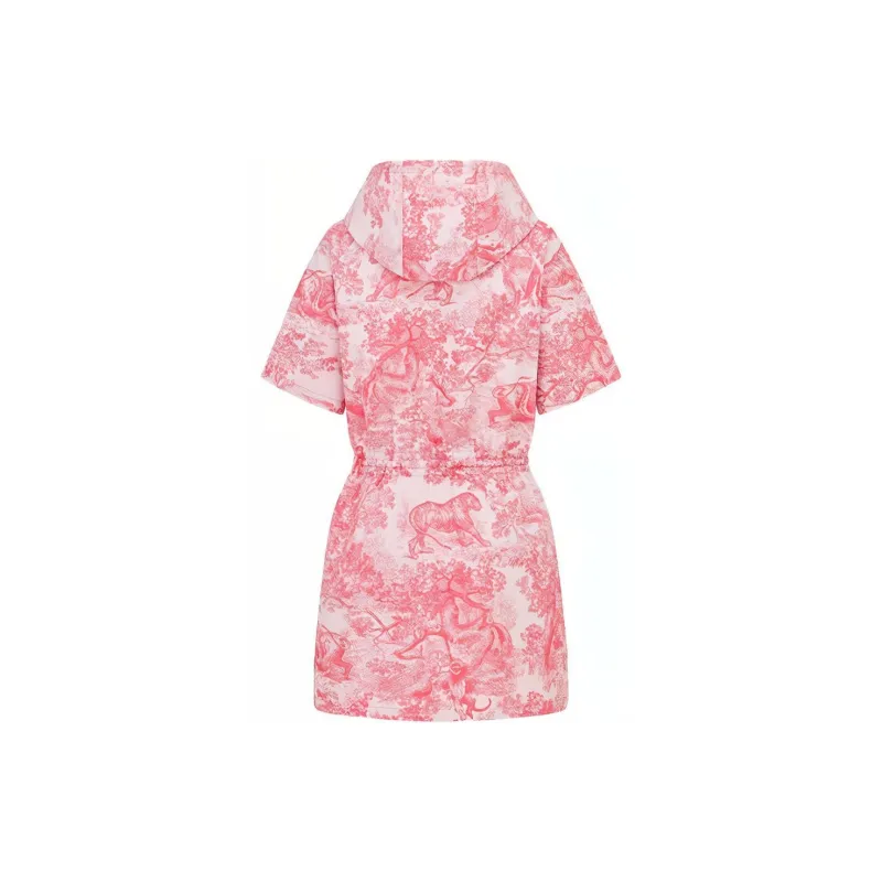 DIOR Short Sleeved Dress Women's Pink-1