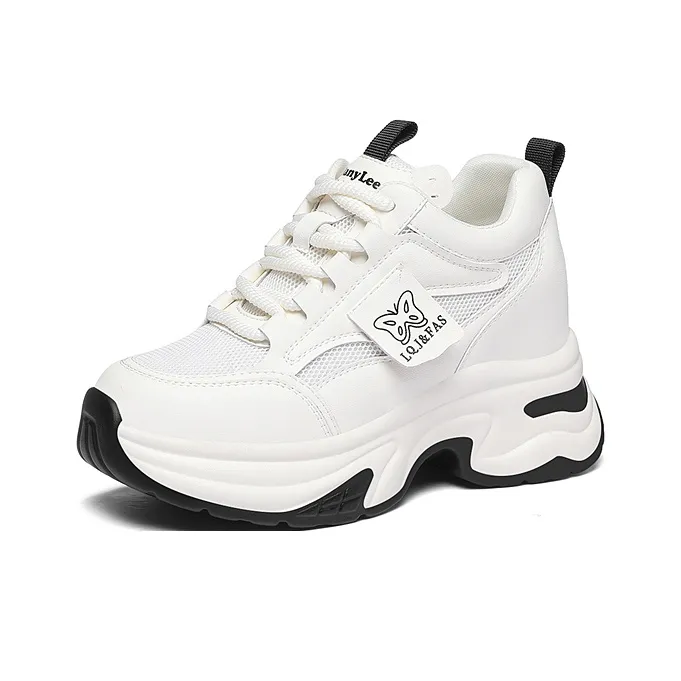 Golden Silk Rabbit Low Top Chunky Sneakers Women's-0