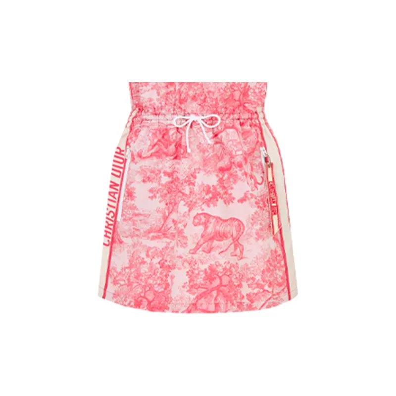 DIOR Short Sleeved Dress Women's Pink-3