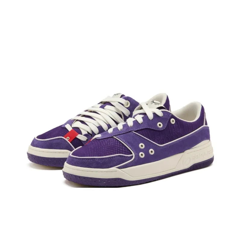 Senzubean Thermal Slip Resistant And Abrasion Resistant Low Top SZB Fairy Bean Skateboard Shoes Unisex Purple-2