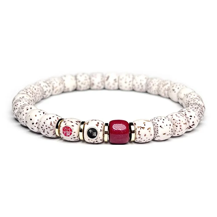 MOUNTAINS AND MANS Star Moon Bodhi Seeds New Chinese Style Good Luck Beaded Bracelet Unisex-7