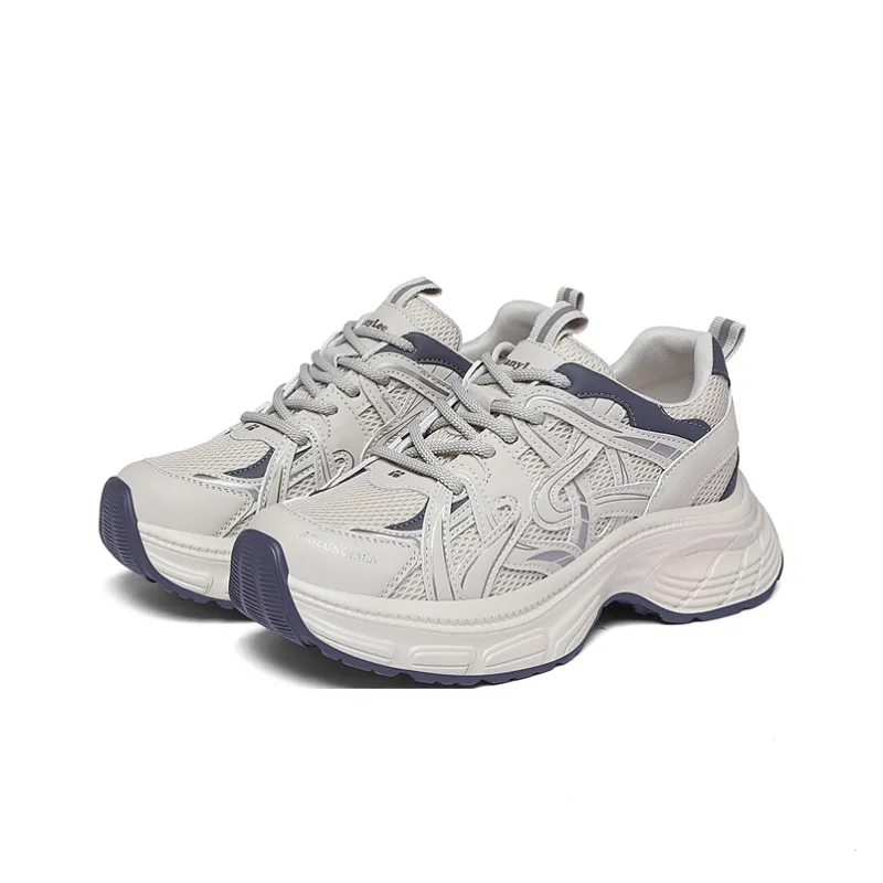 Golden Silk Rabbit Low Top Chunky Sneakers Women's-1