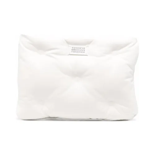 Maison Margiela Glam Slam Leather Clutch Women's White