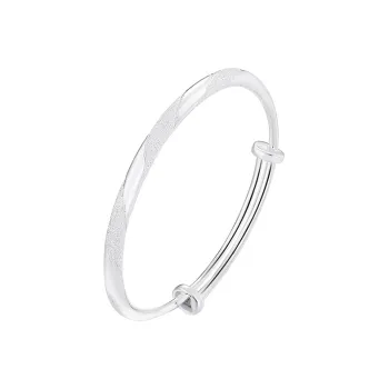 Chinese Jewelry 999 Fine Silver Bangles Women's
