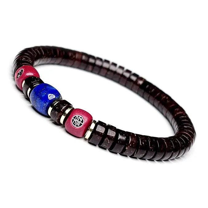 MOUNTAINS AND MANS Coconut Shell Beads New Chinese Style Good Luck Beaded Bracelet Unisex-2