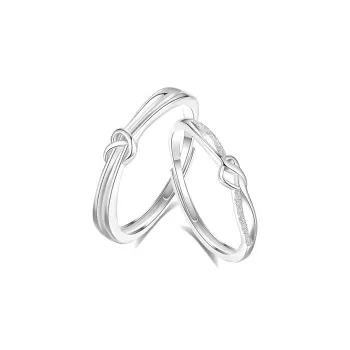 ALICE Couple Rings S999 Fine Silver Rings Unisex