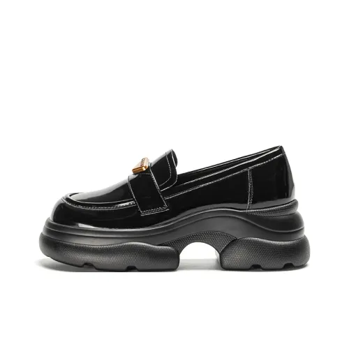 EXULL Q Loafers Women's Mirror Finish Black