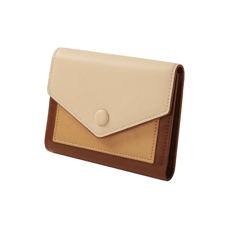 Miao Di Synthetic Leather Wallet Small Size Women's Latte Thousand-Layer Snow-4