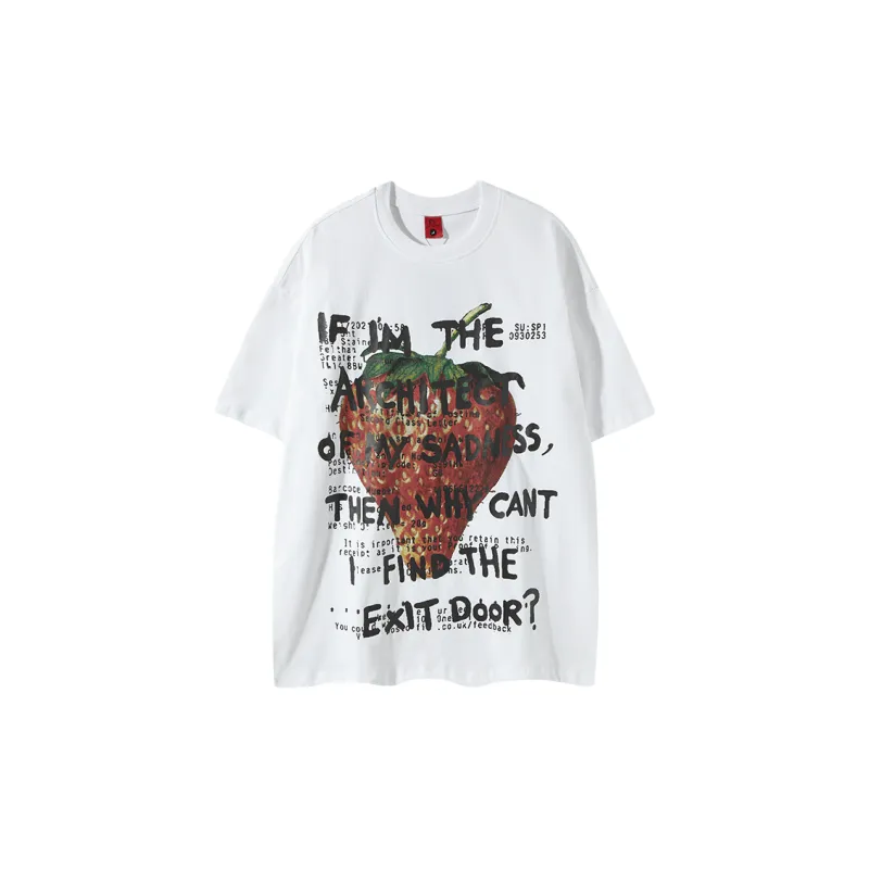 Regular Fashion Individual T Shirt Unisex Pure White Color-5