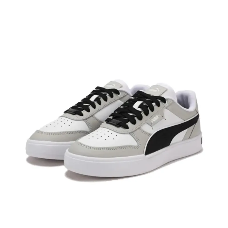 PUMA CAVEN DIME Anti Slip Wear Resistant Low Top Skateboard Shoes Unisex White Gray-2