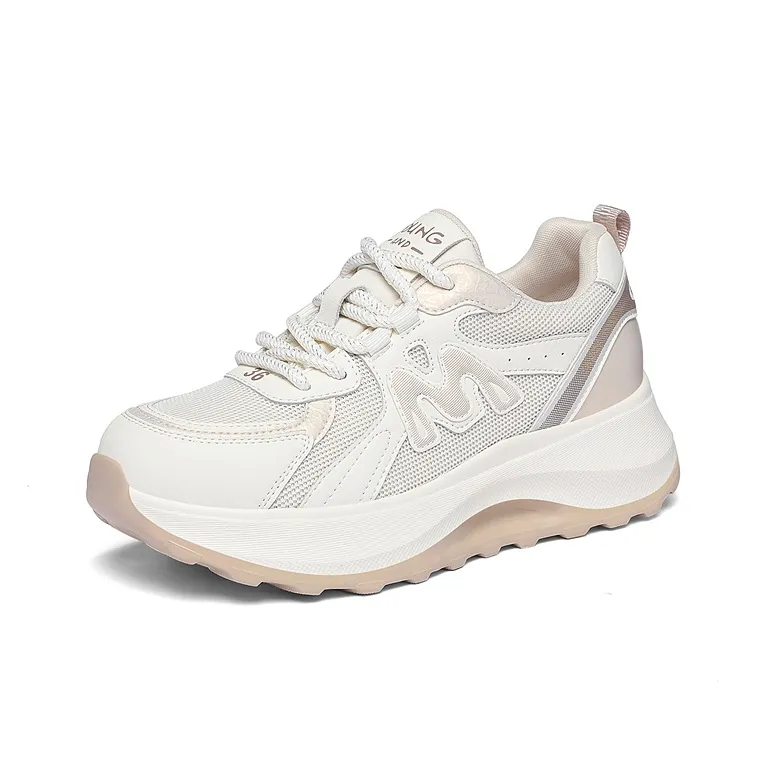 Golden Silk Rabbit Anti-Slip And Wear-Resistant Lightweight Height Increasing Low-Top Chunky Sneakers Women's-6