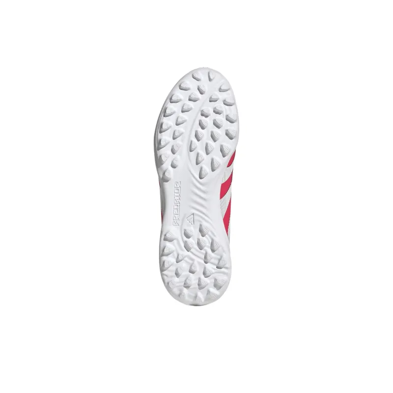 Adidas PREDATOR LEAGUE Anti Slip Wear Resistant Low Top Kids' Soccer Shoes Red White Teenagers-3
