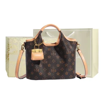 MISS GAIL Synthetic Leather Shoulder Bag, Crossbody Bag, Handbag Medium Size Women's White/Apricot