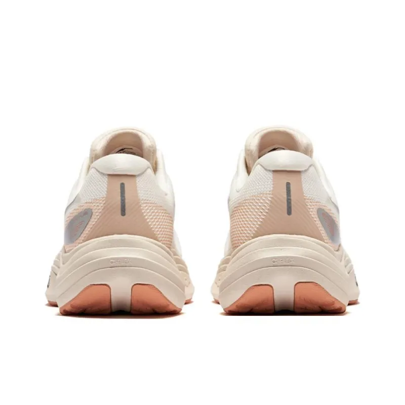Erke Cushioned Wear Resistant Breathable Low Top Casual Running Shoes Women's Beige Gray-4