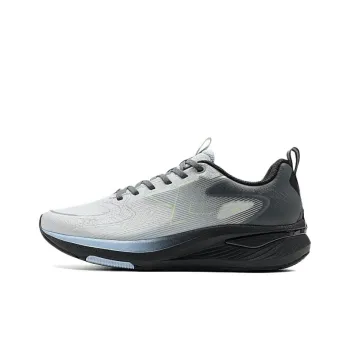 XTEP Non slip Wear resistant Shock Absorption Low Top Casual Running Shoes Men's Gray Blue Black