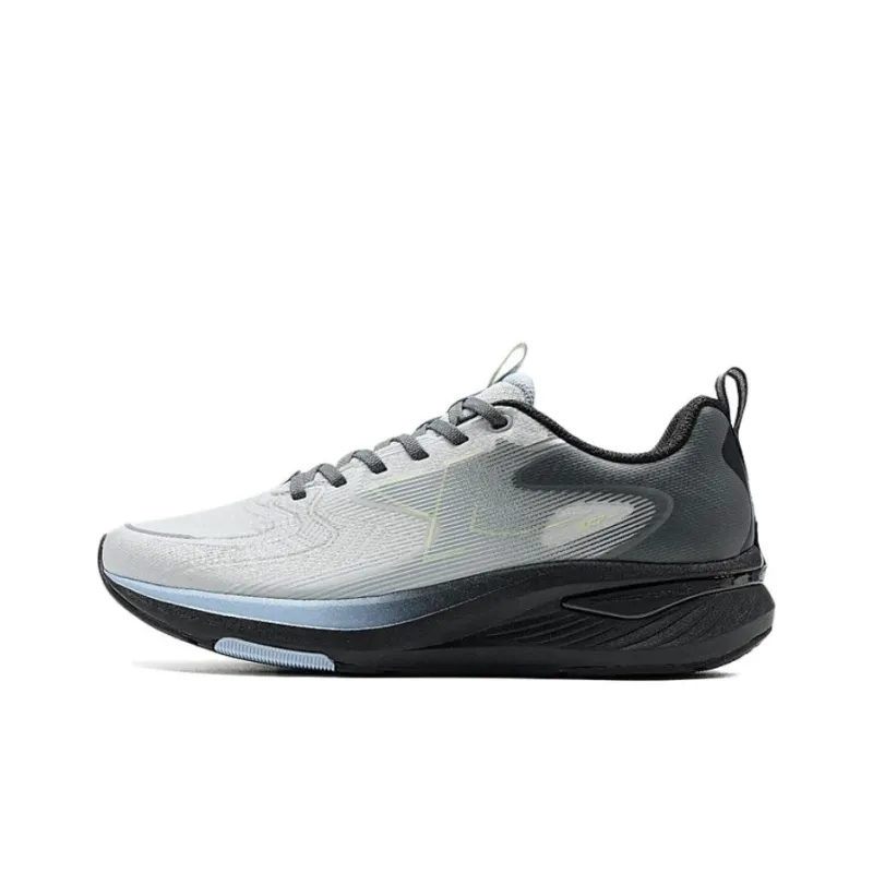 XTEP Non slip Wear resistant Shock Absorption Low Top Casual Running Shoes Men's Gray Blue Black-0