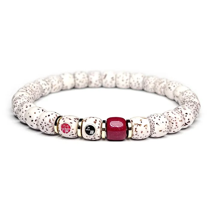 MOUNTAINS AND MANS Star Moon Bodhi Seeds New Chinese Style Good Luck Beaded Bracelet Unisex-1