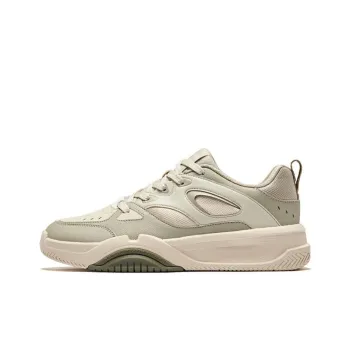 Erke Wear Resistant Slip Resistant Cushioning Low Top Skateboard Shoes Men's Green Beige