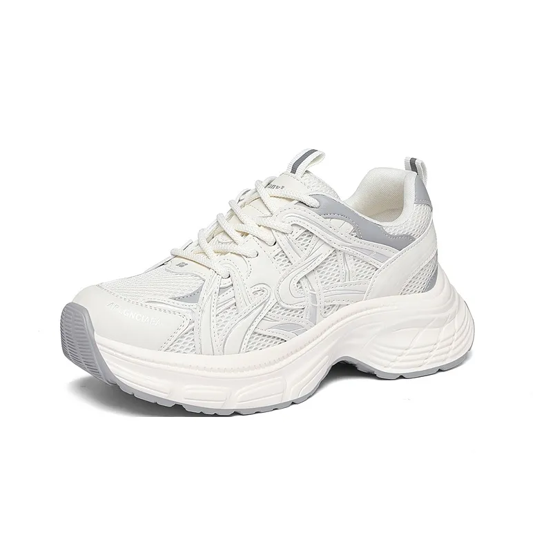 Golden Silk Rabbit Low Top Chunky Sneakers Women's-7