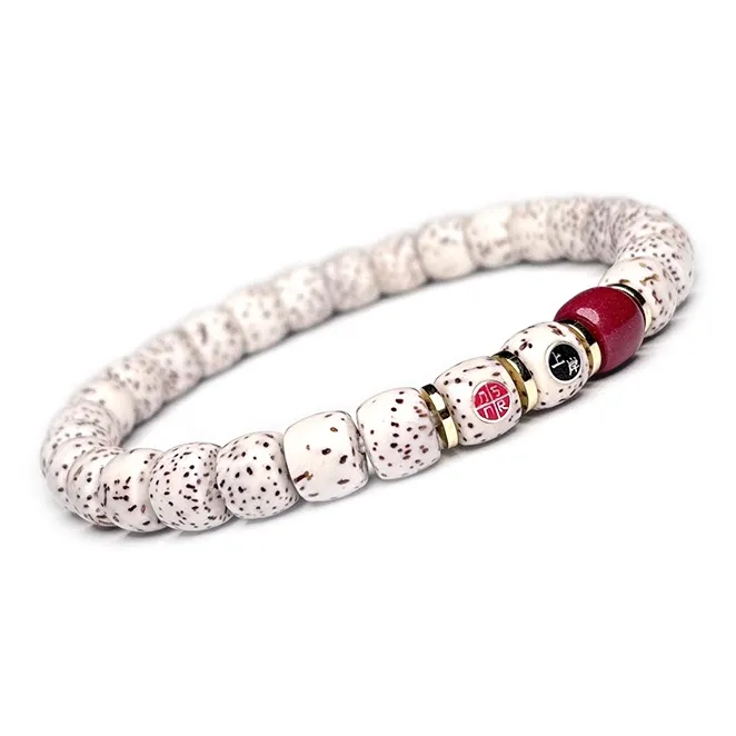 MOUNTAINS AND MANS Star Moon Bodhi Seeds New Chinese Style Good Luck Beaded Bracelet Unisex-2
