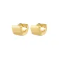 Gold (4mm) Brushed Clip-on Earrings, 1 Pair, Eh-2995.ebE