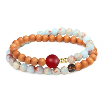 PUTUOSHANWENCHUANG Sandalwood Bracelets Unisex
