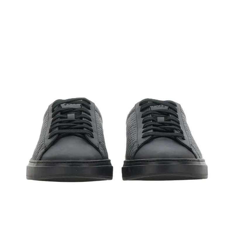 HUGO BOSS Kieran Tenn Low Top Skateboard Shoes Men's Black-4
