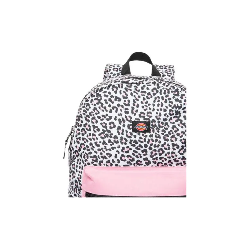 Dickies Polyester Backpack Unisex Black & White & Pink-2