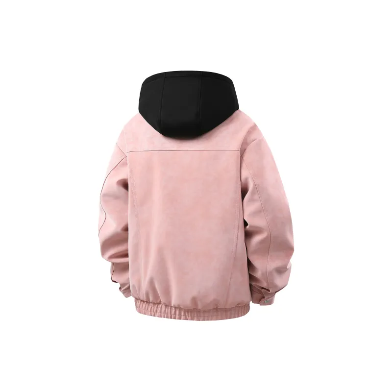 ROBINHOOD Jackets Coats Unisex Pink Black Cap-1