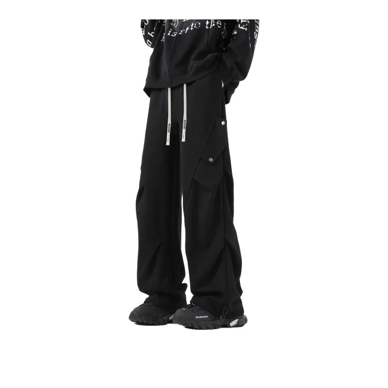 WKOOG Casual Pants Unisex Black-5