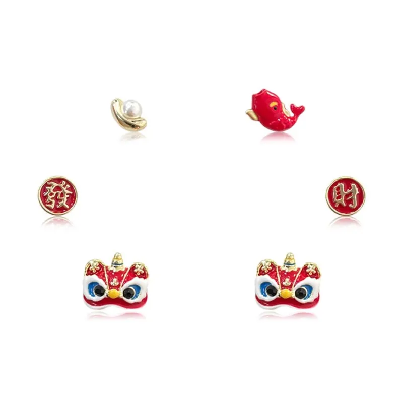 GIFU Alloy Stud Earrings Women's-4