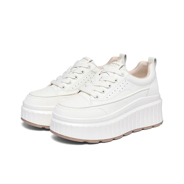 Golden Silk Rabbit Anti Slip And Wear Resistant Height Increasing Low Top Skateboard Shoes Women's-8