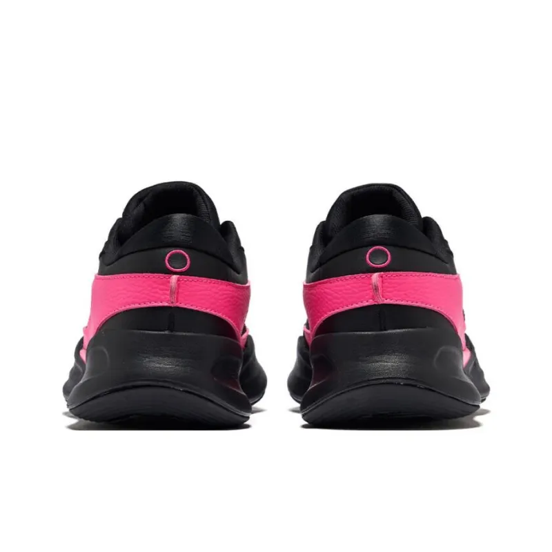 Erke No Double 3ma Anti Slip And Wear Resistant Height Increasing Low Top Skateboard Shoes Men's Black Pink-4