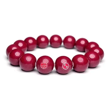 MOUNTAINS AND MANS Cinnabar New Chinese Style Good Luck Beaded Bracelet Men's