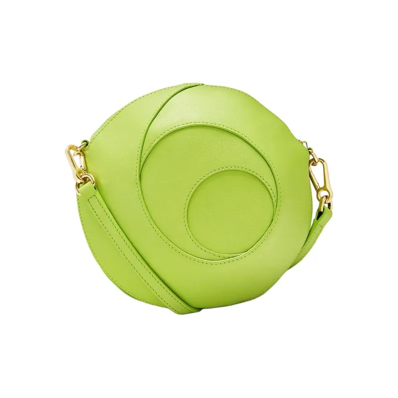 LOEWE Cow Leather Shoulder Bag Women's Pea Green-3