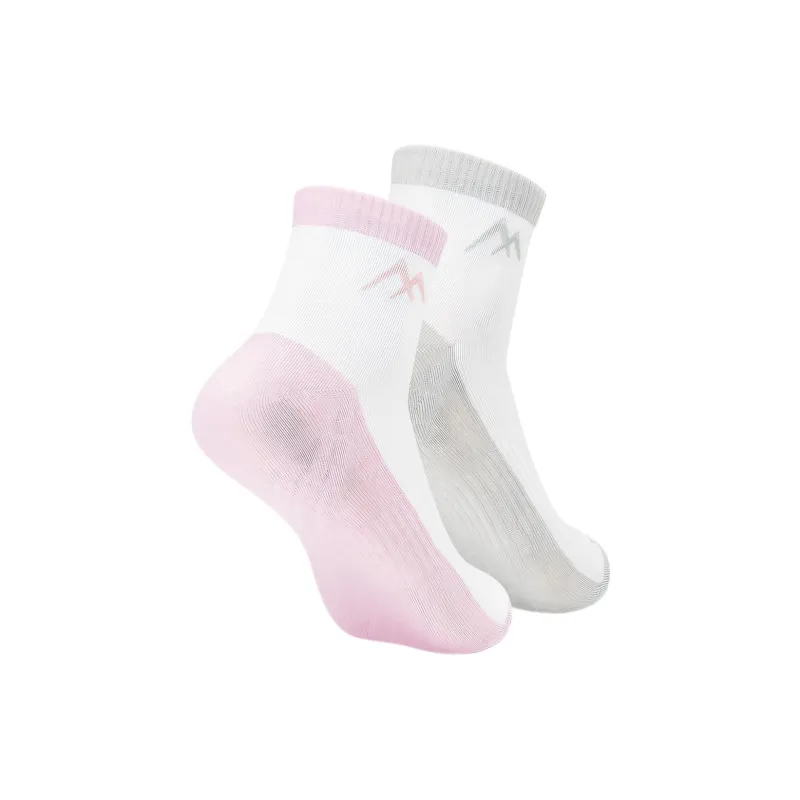 Skechers Ankle Socks Women's 2 Pack Ice Pink/Daybreak Blue Gray-3