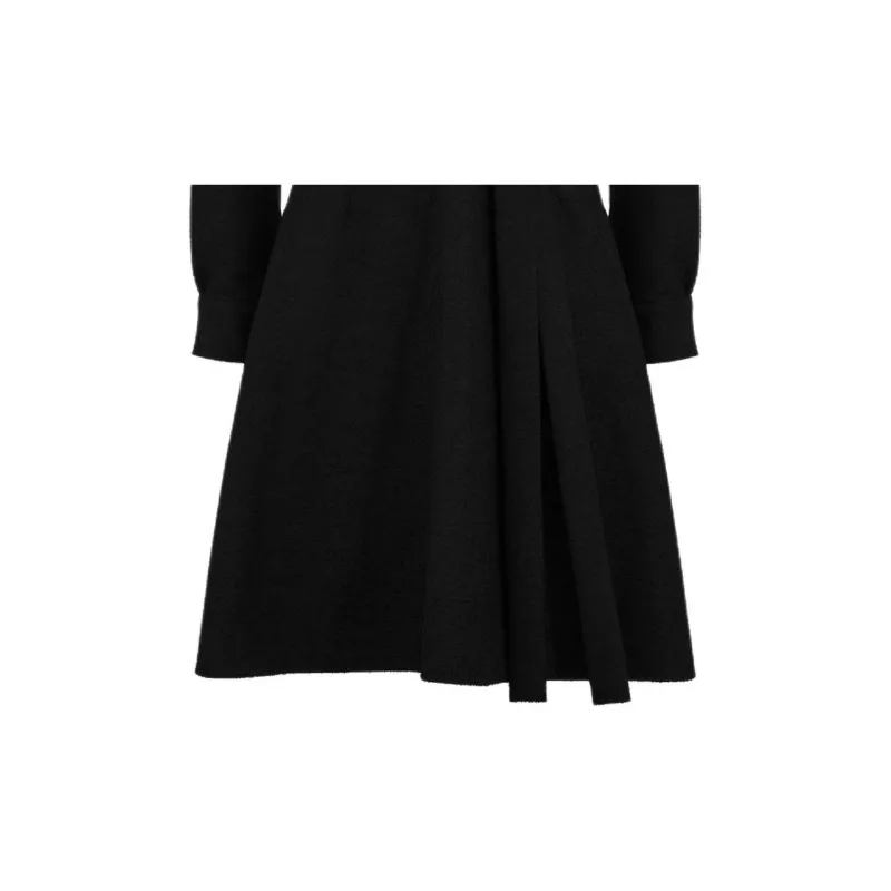 DIOR Long Sleeved Dresses Women's Black-3