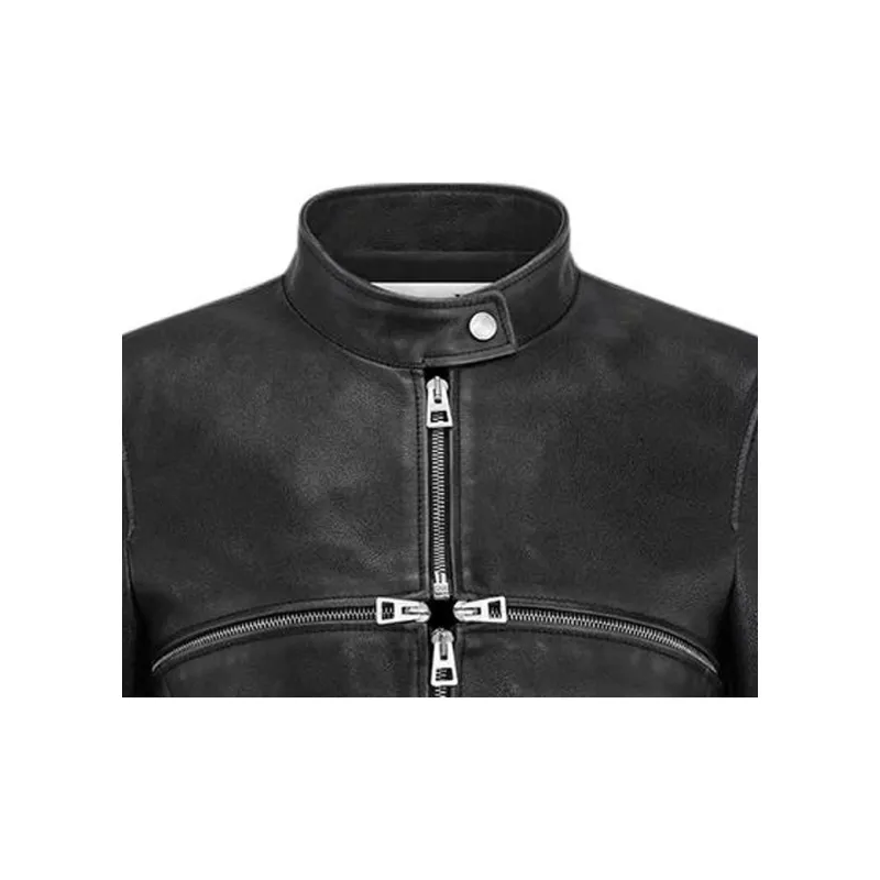 DIOR Leather Jacket Women's Black-3