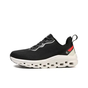 GORNORNIE Cushioning Support Lightweight Breathable Slip Resistant Low Top Casual Running Shoes Women's Black