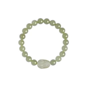 Emerald Hetian Jade Bracelets Green Jade Women's