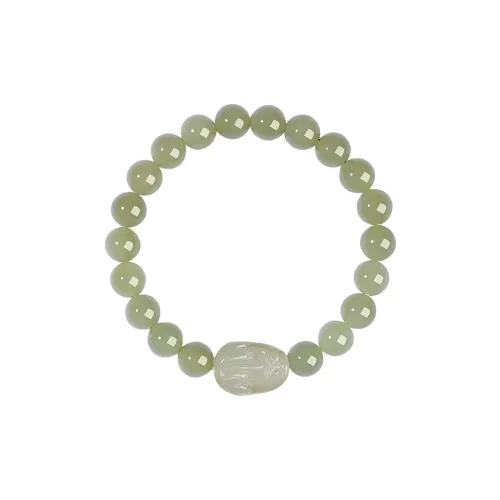 Emerald Hetian Jade Bracelets Green Jade Women's