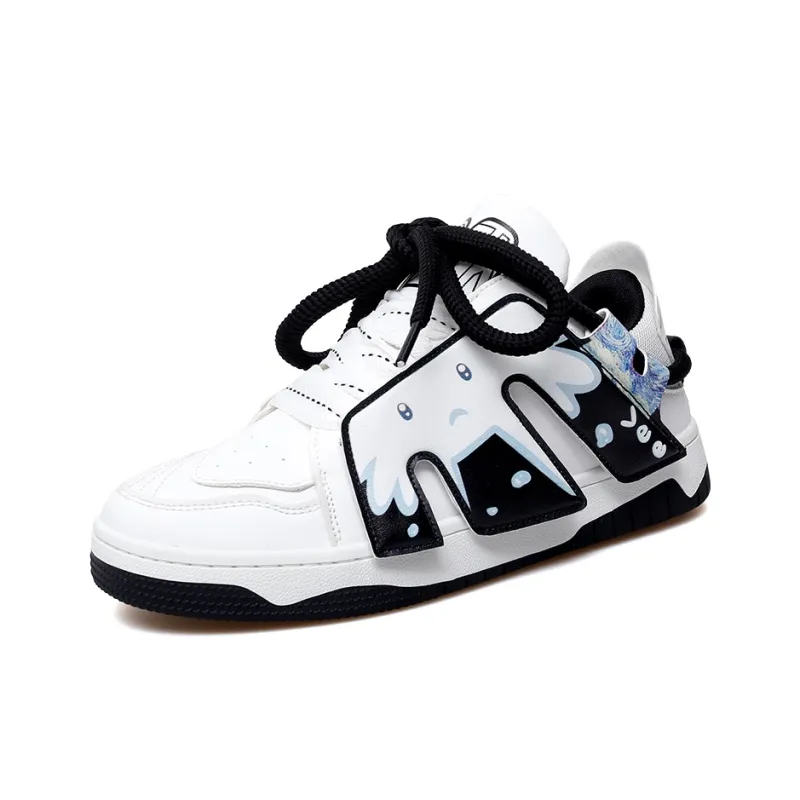 DEVIL AND ANGEL Anti-Slip And Wear-Resistant Coverage Low-Top Skateboard Shoes Unisex-7