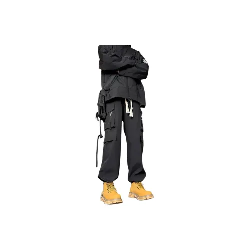 Ganbostore Cargo Pants Unisex Black