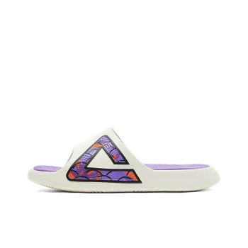 PEAK Extreme National Creativity Slip Resistant Abrasion Resistant Cushioning Slide Slippers Women's White Purple