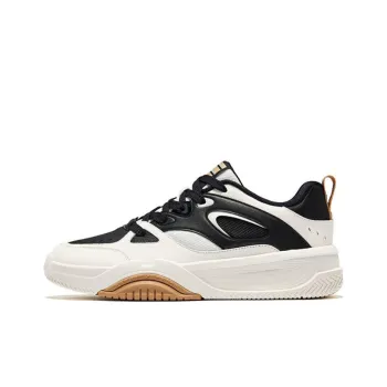 Erke Wear Resistant Lightweight Height Increasing Low Top Skateboard Shoes Men's Black White